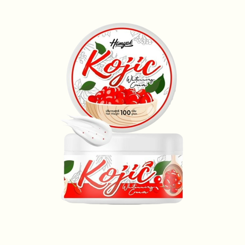 Homyok Kojic Whitening Cream หอมหยก ครีมโคจิเบอร์รี่ 1 กระปุก
