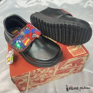 NFshoes รองเท้านักเรียนเด็ก อนุบาลชาย Chappy SP-18/SP-22 สไปเดอร์แมน Spiderman มีไฟ ผ้าใบเด็ก รุ่นใหม่ ไซส์25-35 W/H