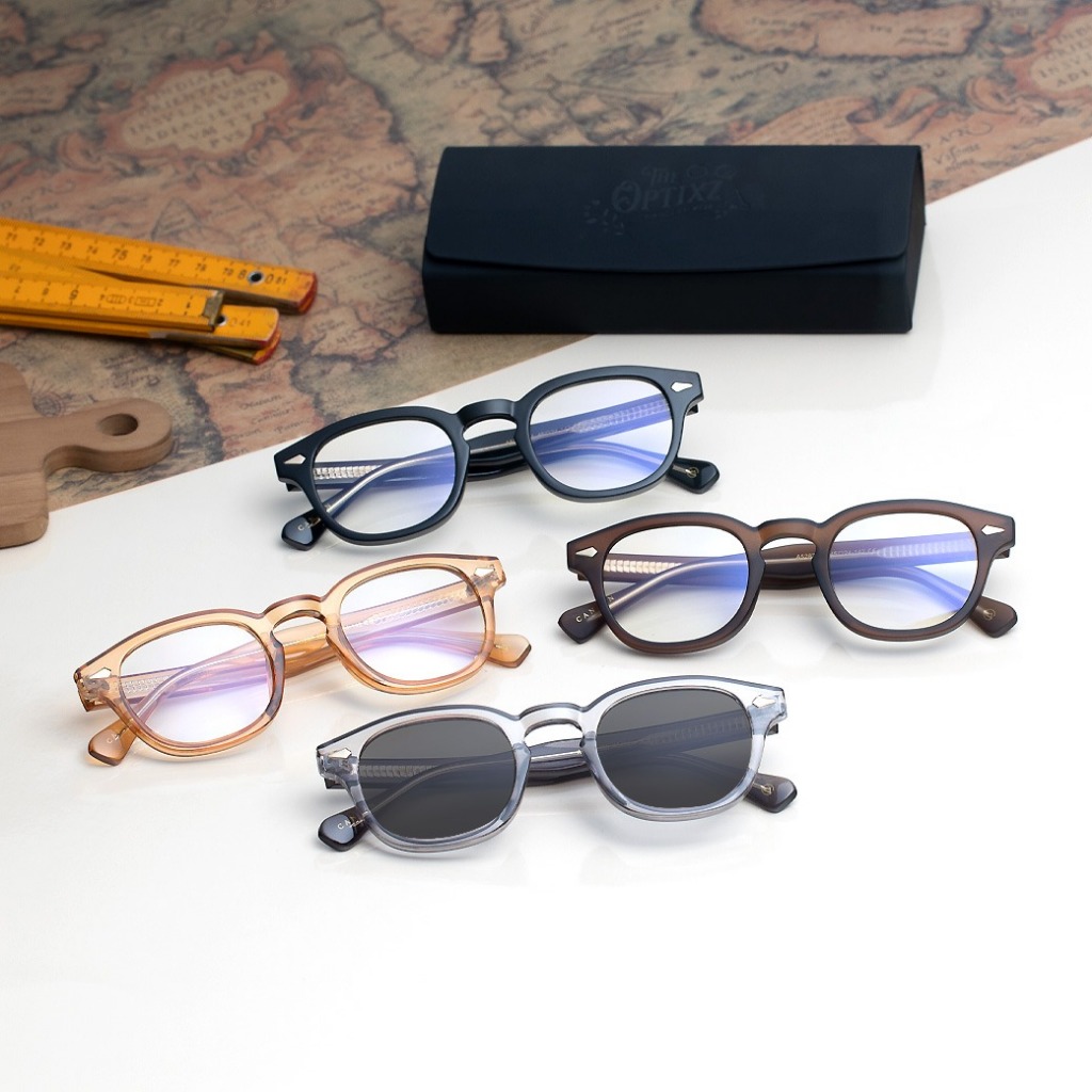 แว่นตา『 𝗕𝗹𝘂𝗲 + 𝗔𝘂𝘁𝗼 𝗟𝗲𝗻𝘀 』  Model : A5287 Size : 45 mm.