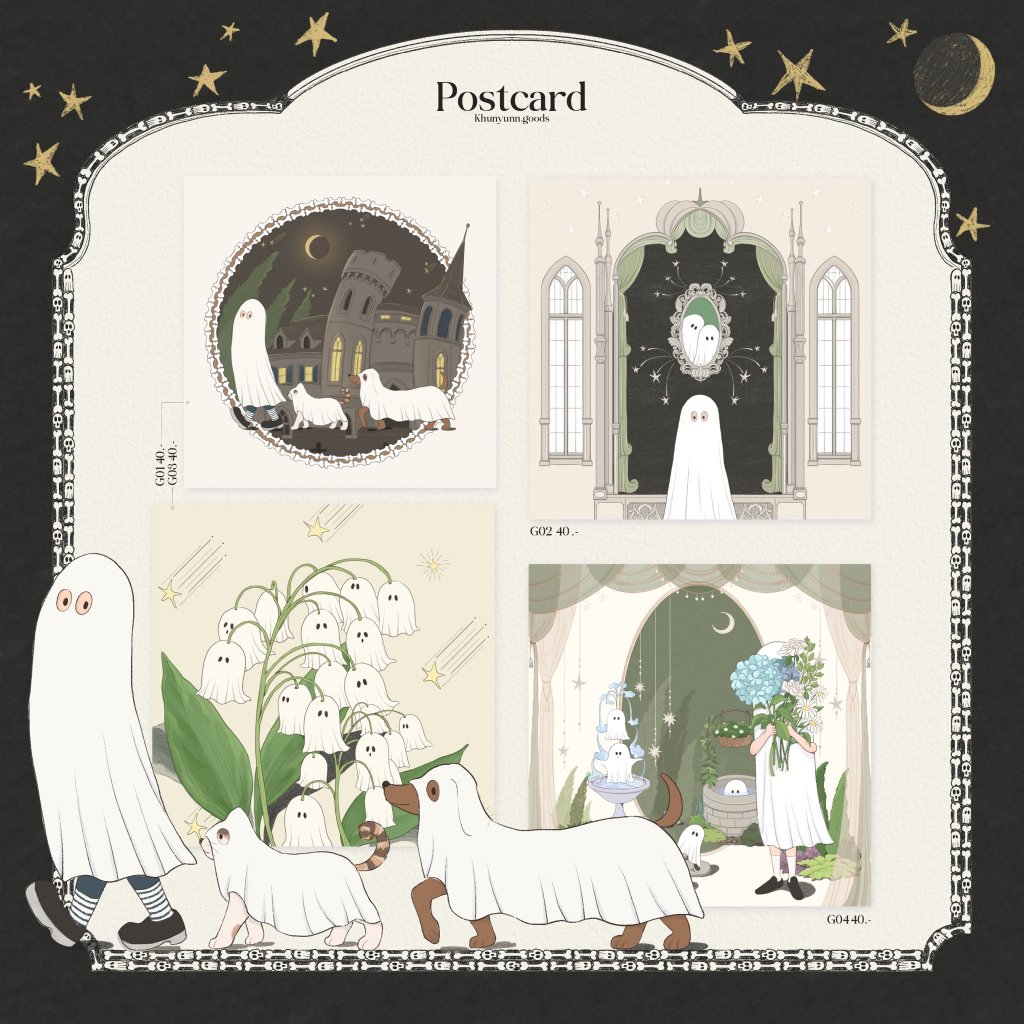 Square Postcard โปสการ์ดขนาดสีเหลี่ยมจัตุรัสสุดน่ารัก