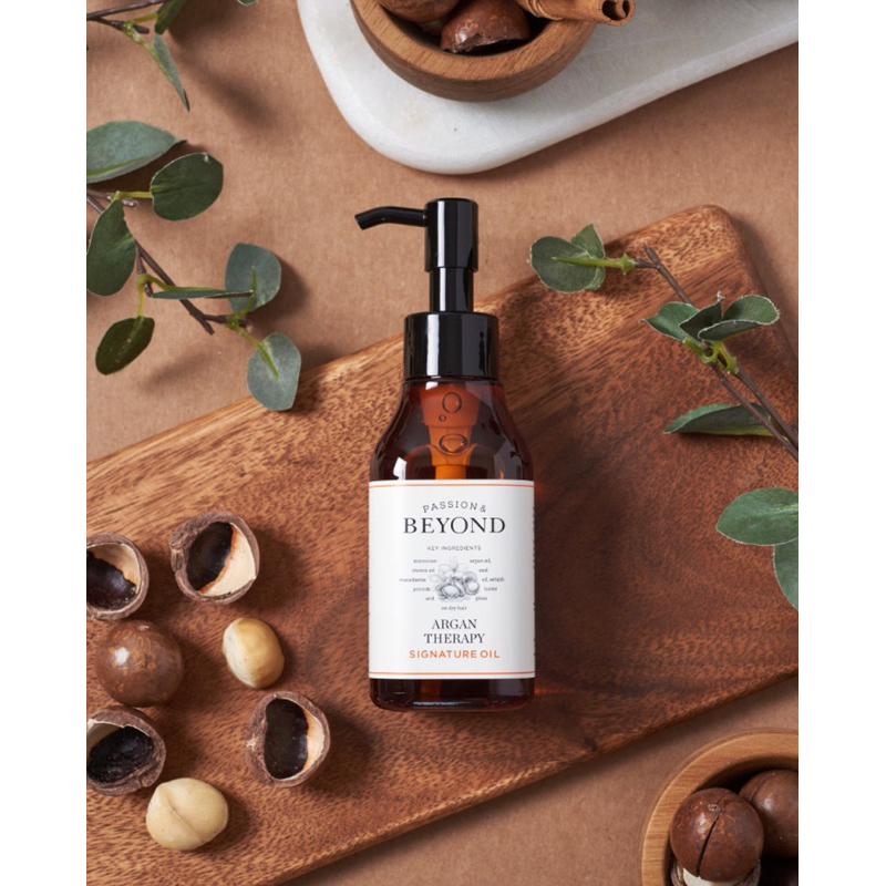 beyond argan therapy signature hair oil ออยล์เข้มข้นบำรุงผม หอม สกัดจากธรรมชาติเห็นผลผมนุ่มสวยภายใน3วัน!