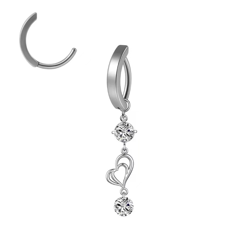 จิวสะดือ Long Round Pendant Belly Ring Women Piercing Body Jewelry Party Jewelry - รูปที่ 2