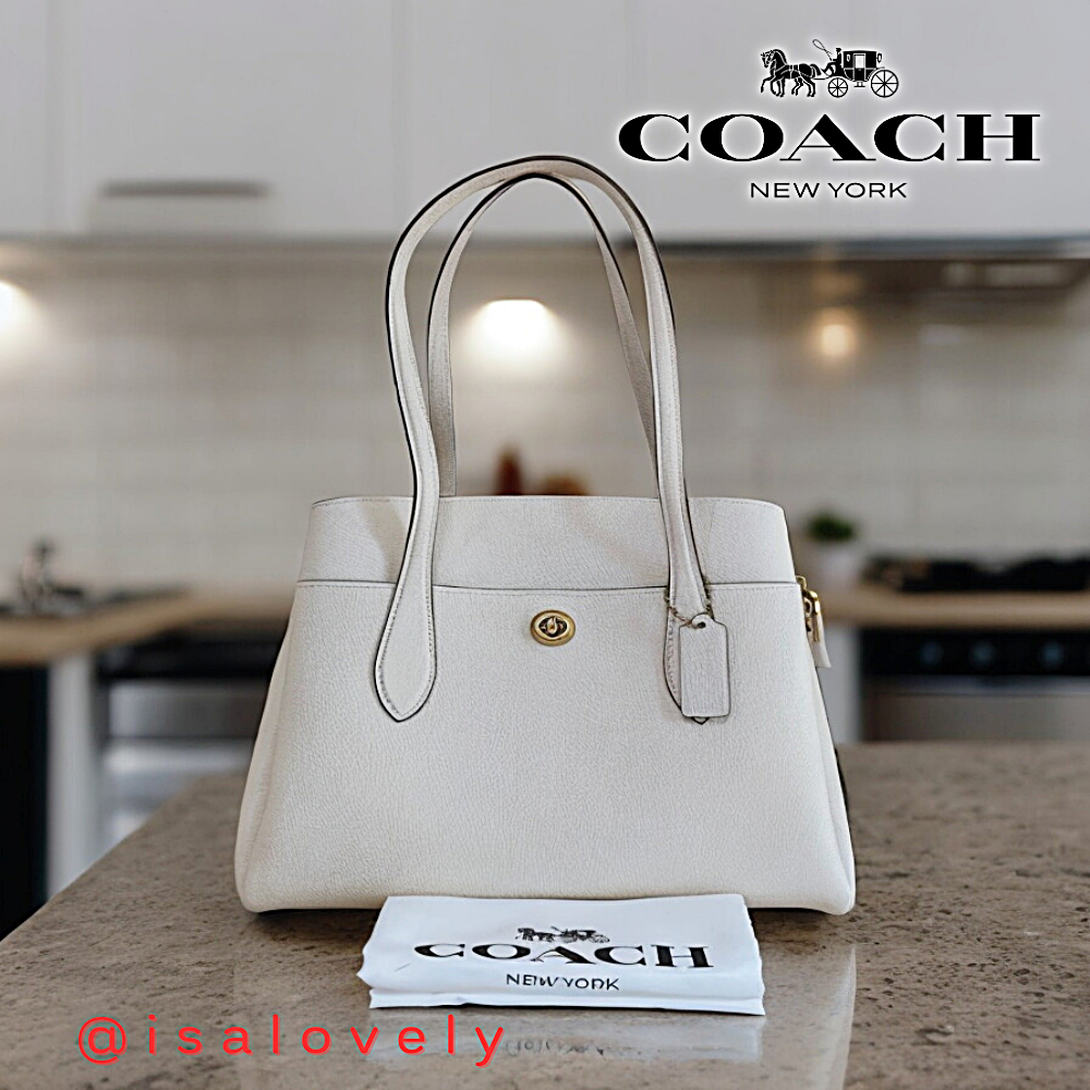 📌Isa Lovely Shop📌  มีตำหนิ งาน Shop  COACH 88340 Lora Carryall color: chalk