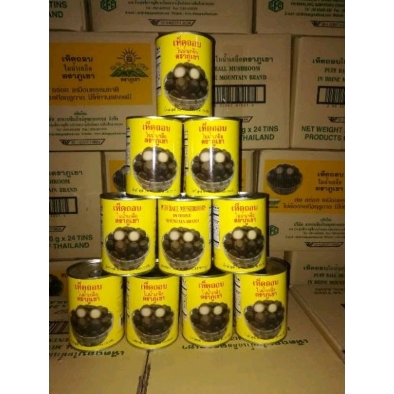 👉 เห็ดถอบในน้ำเกลือ กระป๋องเหลือง (500 กรัม)👉 ราคา 255 บาท / กระป๋อง