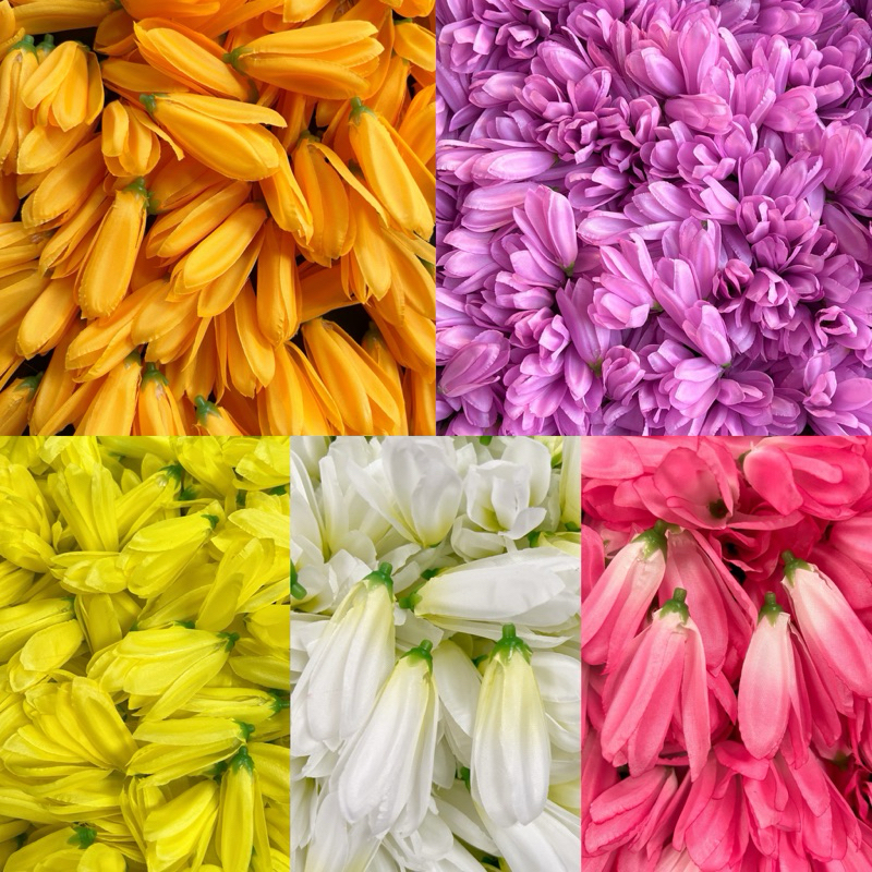 [ถูกที่สุด]ราคาส่ง โรงงานผลิตเอง ดอกจำปีจำปาผ้า 100ดอก มีให้เลือกหลายสี
