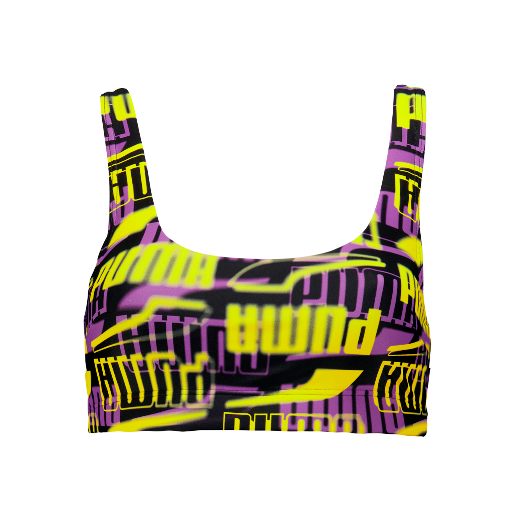 [รับฟรี! ถุงเท้า PUMA แพ็ค 3 คู่] PUMA ชุดว่ายน้ำผู้หญิง เสื้อว่ายน้ำท่อนบน SWIM WOMEN PRINTED SCOOP NECK TOP-701229910 — صورة 6