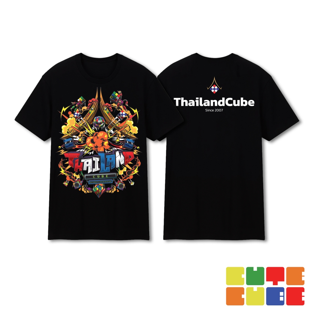 เสื้อยืด รูบิค ThailandCube สีดำ | CuteCube