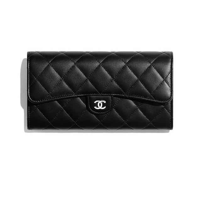 Chanel/หนังแกะ/กระเป๋าใส่เหรียญ/ที่ใส่การ์ด/คลัทช์/AP0241/แท้ 100%