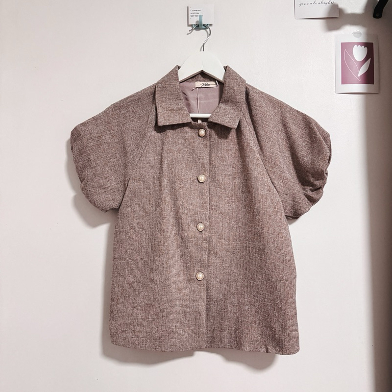🧁 เสื้อผ้าทวิต แขนตุ๊กตา สีน้ำตาล kalisa brand