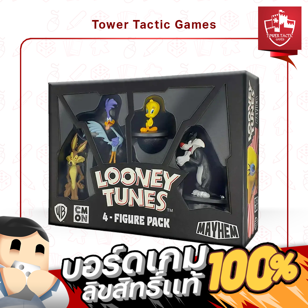 LOONEY TUNES MAYHEM: 4 FIGURE PACK - Board Game บอร์ดเกม - Tower Tactic Games ทาวเวอร์ แทคติก เกม