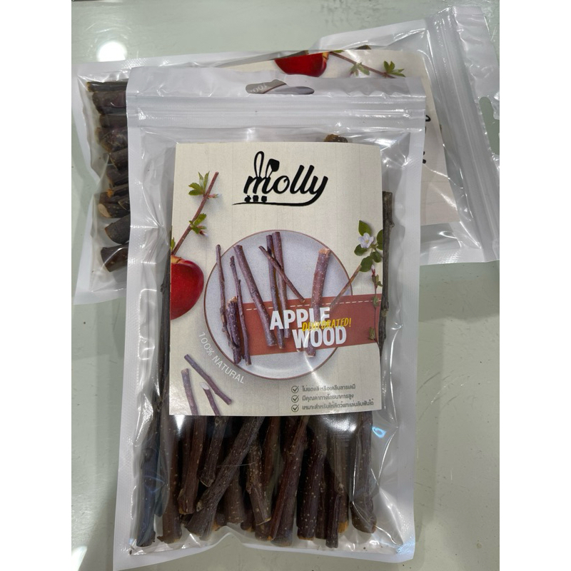 ไม้แอปเปิ้ล แทะลับฟัน ยี่ห้อ Molly