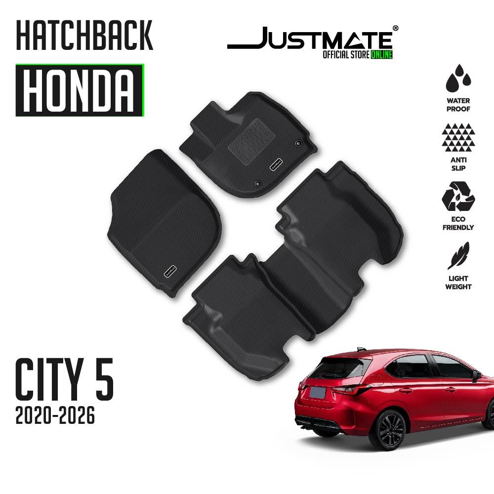 [JUSTMATE] HONDA พรมปูพื้นรถยนต์ CITY 2020 - 2025 Hatchback 5 ประตู ใช้ได้กับ น้ำมัน และ e:HEV