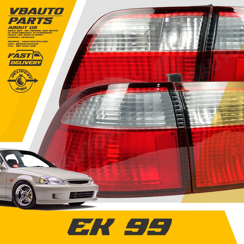 ไฟท้ายขาวแดง Civic EK (4ประตู)(EK-99) *ราคาต่อคู่ครับผม