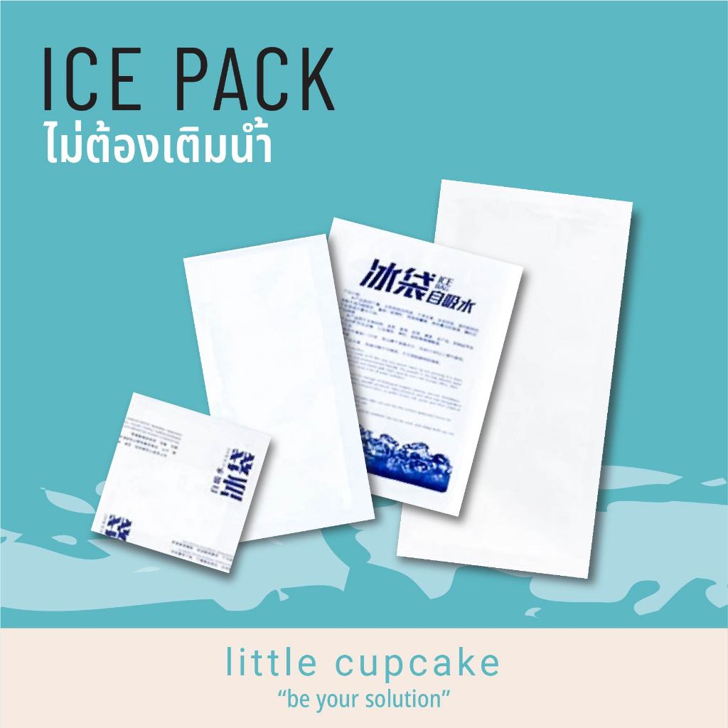 ice pack *แช่น้ำ*(ไม่เสียเวลาเติมน้ำ) เจลเก็บความเย็น แพ็ค 10,12,24 ชิ้น