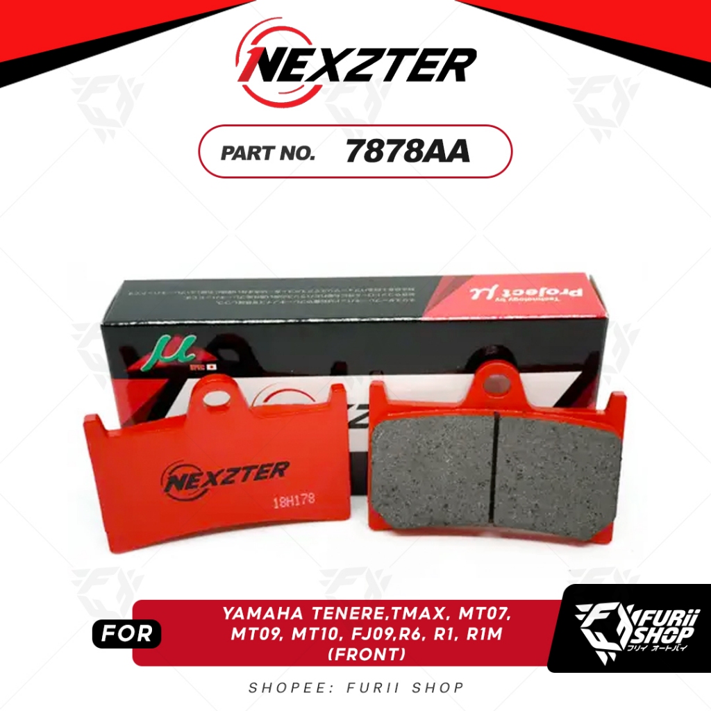 ผ้าเบรกหน้า NEXZTER 7878AA FOR YAMAHA Tenere,TMAX, MT07, MT09, MT10, FJ09,R6, R1, R1M