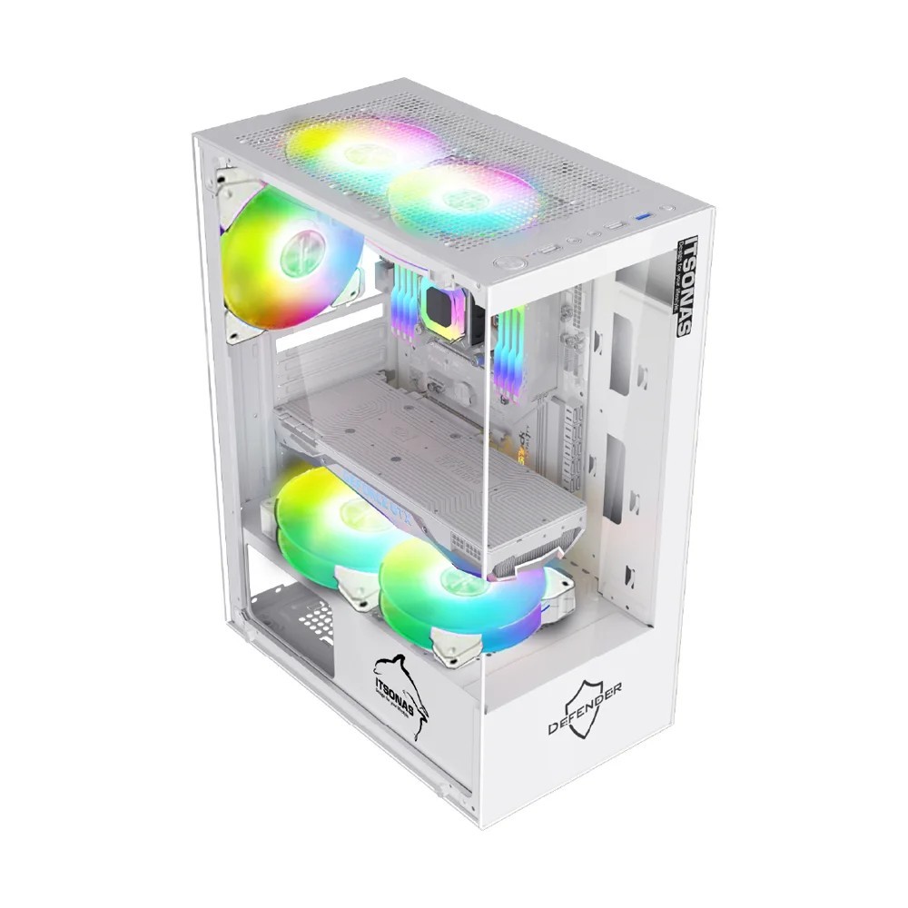 ITSONAS mATX CASE (NP)  DEFENDER ARGB (WHITE) - A0157912