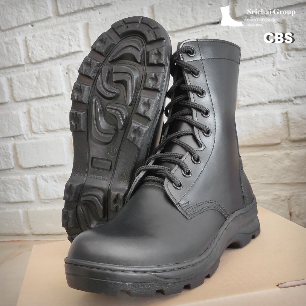 Combat Boots - CBS / คอมแบท รุ่น CBS หนังวัวแท้ พื้นรถถังเบา by Srichaigroup