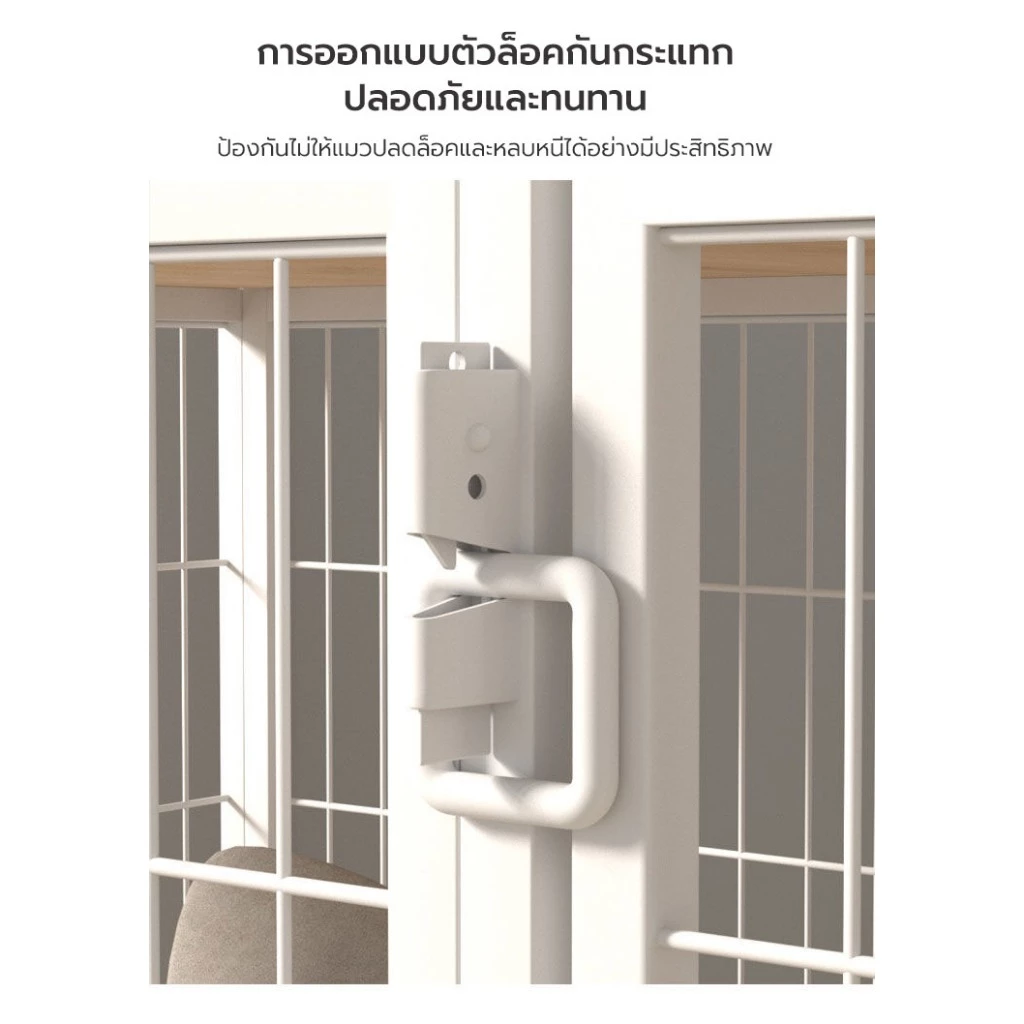 😺 สินค้าอยู่ในไทย พร้อมส่ง 🐱 กรงแมว คอนโดแมว แบบไม้ สูง Pet Cage กรงสัตว์เลี้ยง ประกอบง่าย กรงแมวพับได้ กรงแมวขนาดใหญ่ thumbnail 8