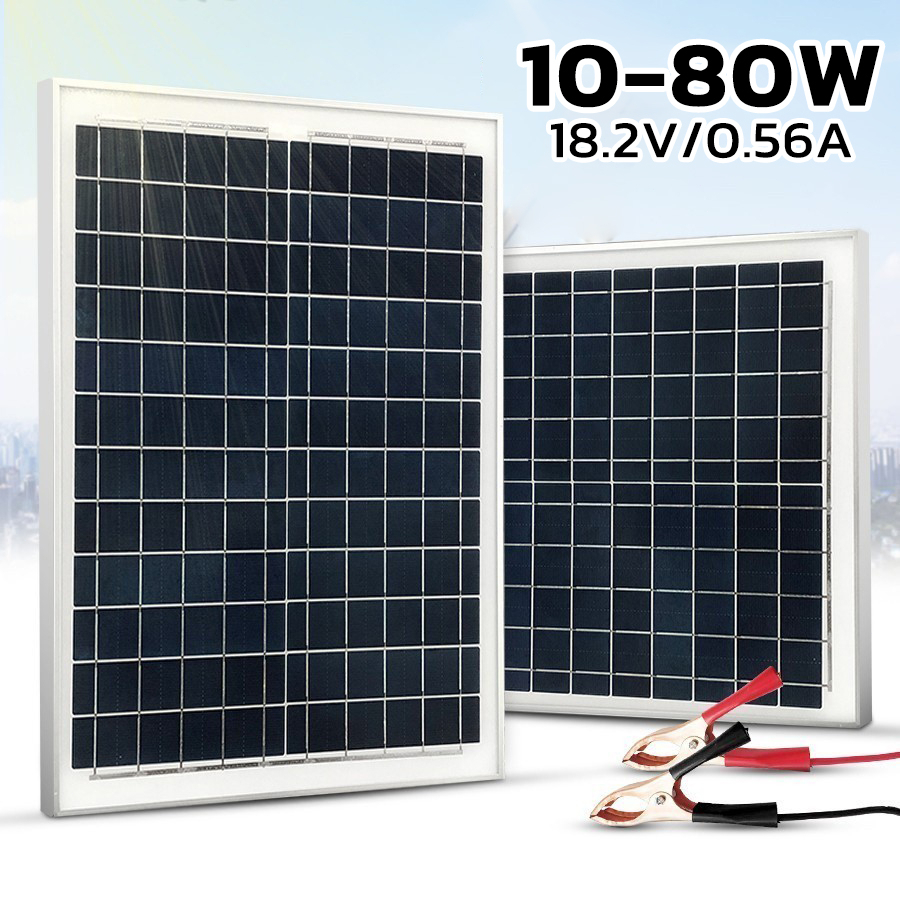 แผงโซล่าเซลล์ Solar cell 15W 30W 50W 18V แผงโซล่า แผ่นโซล่าเซลล์ สำหรับชาร์จแบตเตอรี่ พลังงานแสงอาทิ