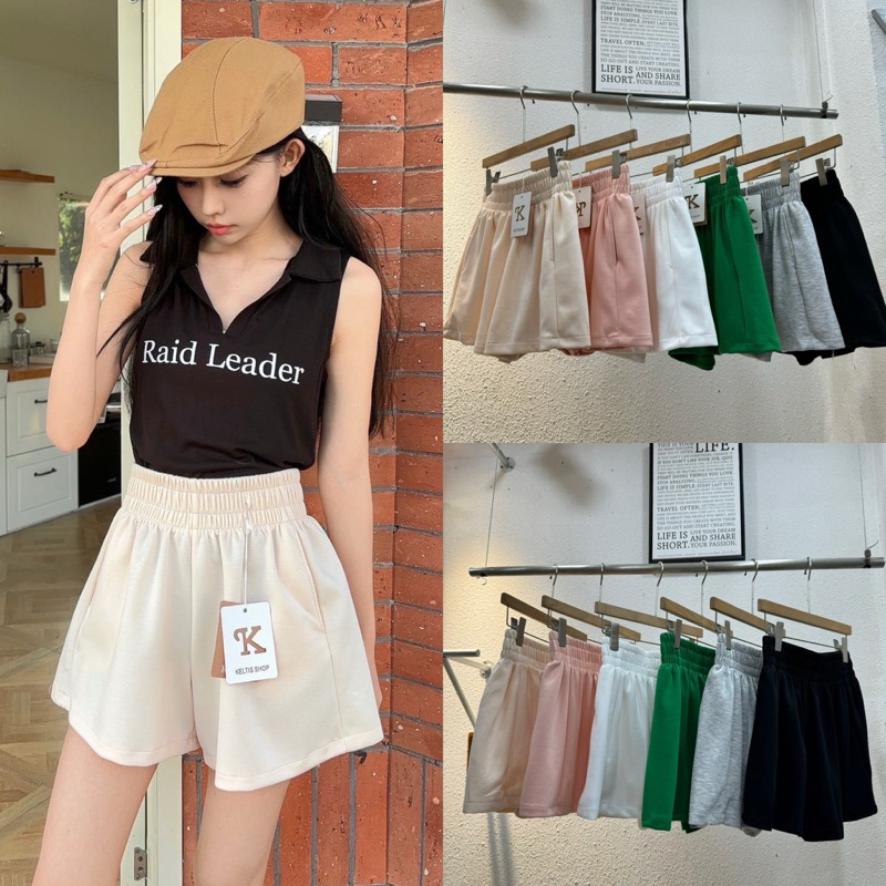 Gang_jeans#1007 (K) กางเกงขาสั้น เอวสูง งานป้าย