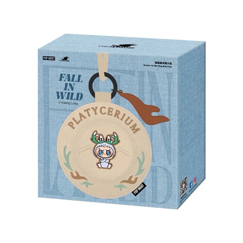 (🧸แฟชั่นลด30%) [สุ่ม] กล่องสุ่ม กระเป๋า รูปหมวก POP MART LABUBU THE MONSTERS FALL IN WILD Bucket hat Mini Bag  Blind box