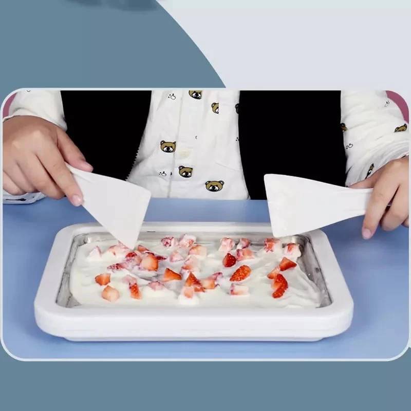 เครื่องทำไอติมผัด ZB-BJ012  Ice Cream Machine ถาดผัดไอติม ทำไอติมผัดแบบมินิ