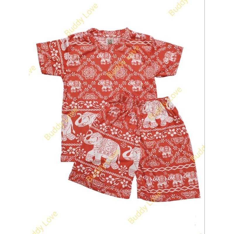 ชุดเด็กขาสั้น ชาย-หญิง เสื้อช้างไทยแลนด์ เนื้อผ้าไมโคร Tshirt Souvenir Thailand foreign Gift ของฝากต่างชาติ ไทยแลนด์