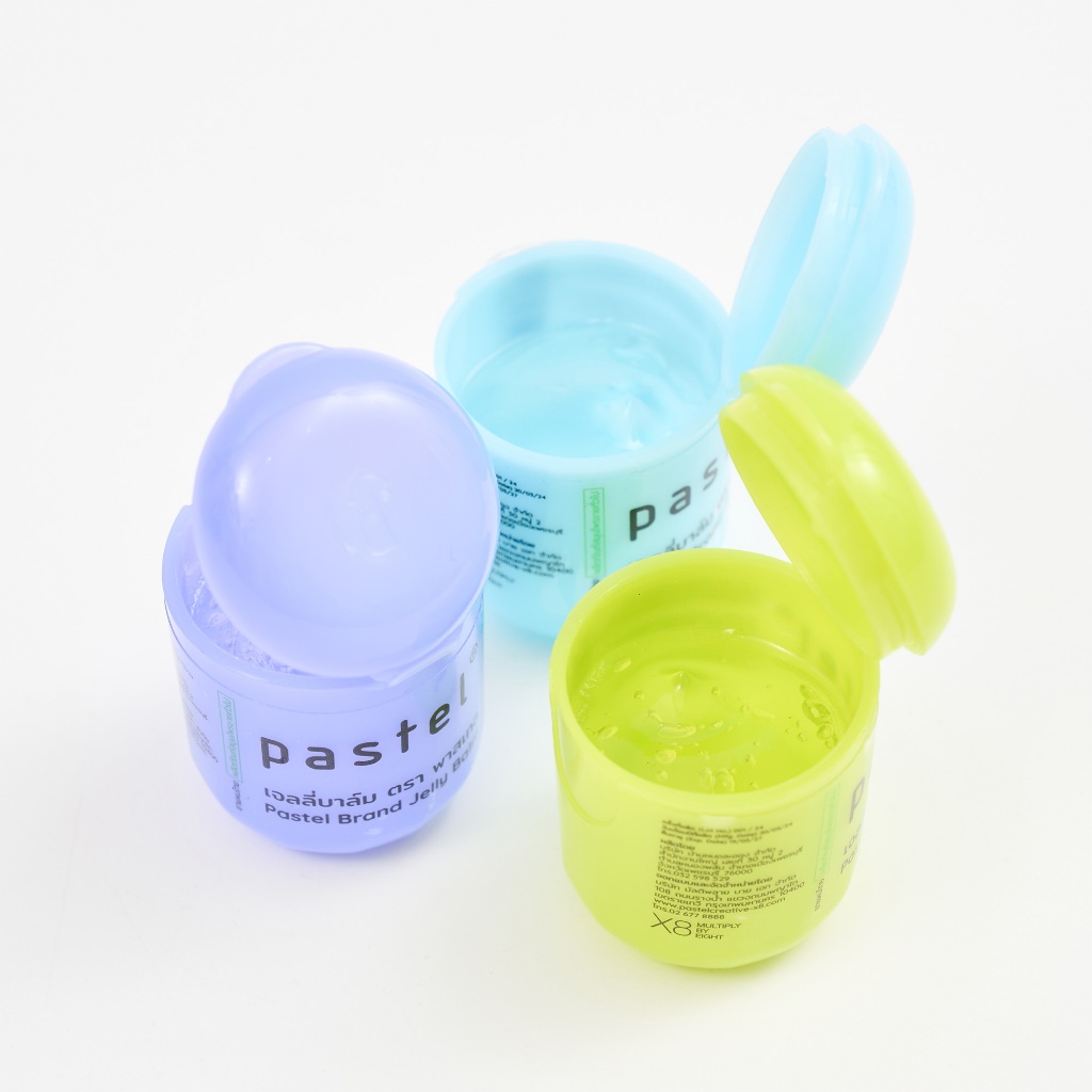 pastel jelly balm ยาดมพร้อมทาสูตรเจลกลิ่นออริจินอล (แบบชิ้น / คละสี )