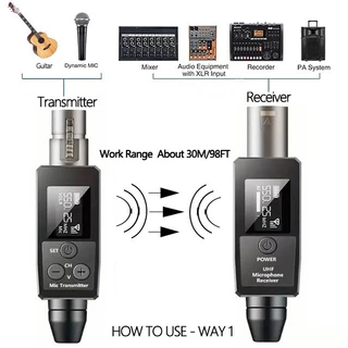 ไร้สาย ไมโครโฟนระบบ UHF XLR หญิง ถึง 6.5mm ชาย อะแดปเตอร์ แบบไดนามิก ไมโครโฟน & ดนตรี เครื่องดนต
