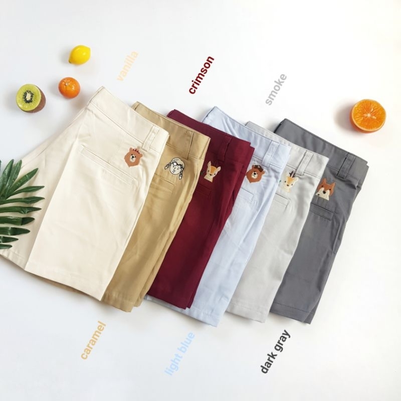 Smart shorts - รุ่นสั้น กางเกงขาสั้นผ้า cotton (นตคาราเมล/เลือดหมู/นตเข้ม)