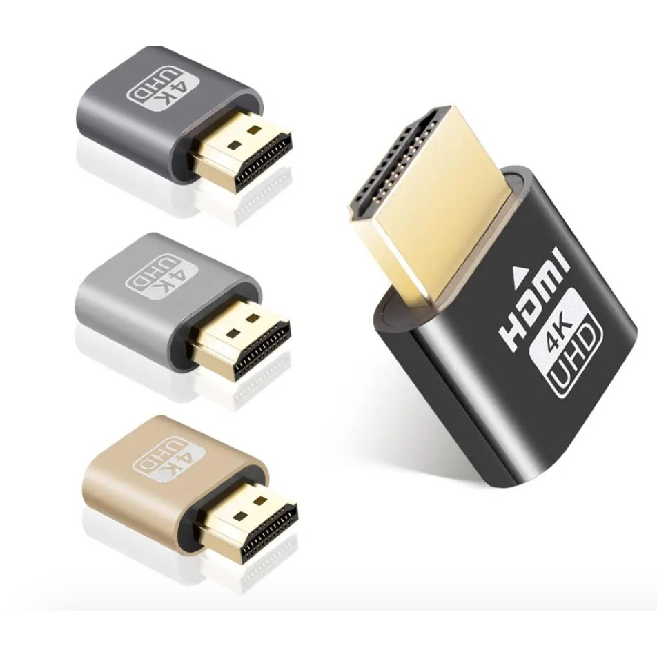 HDMI Virtual Display Adapter HDMI 1.4 DDC EDID Dummy เสียบปลั๊กสำหรับ Video Bitcoin Mining DP