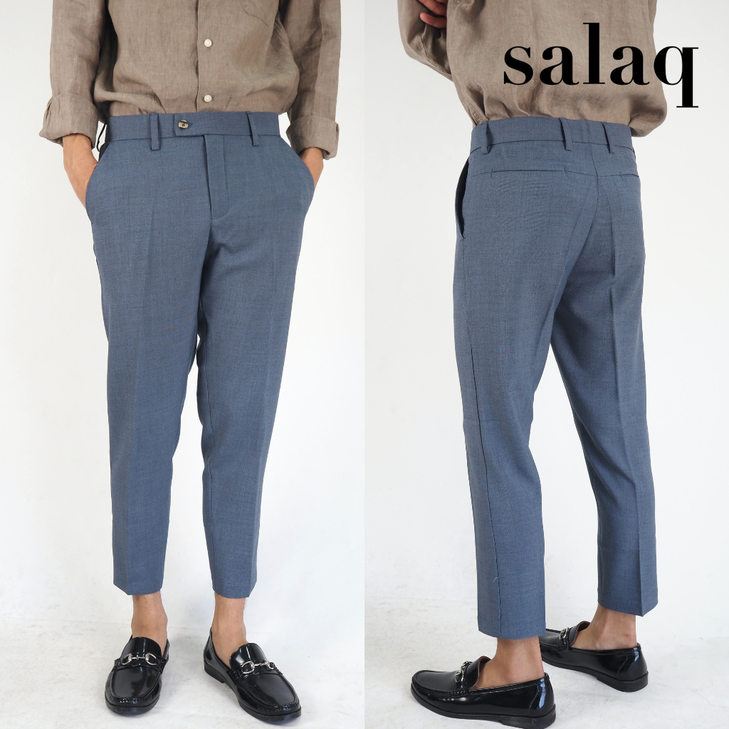 กางเกงสแล็คขาเต่อ ผ้ายืดสโน(snow) ผ้านุ่มใส่สบาย ไม่หนา ไม่ร้อน ทรงกระบอกเล็ก หลากสี ไซส์ 28นิ้ว-36นิ้ว