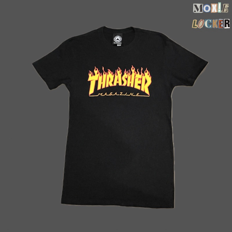 Thrasher Magazine เสื้อยืดลายไฟแทชเชอร์