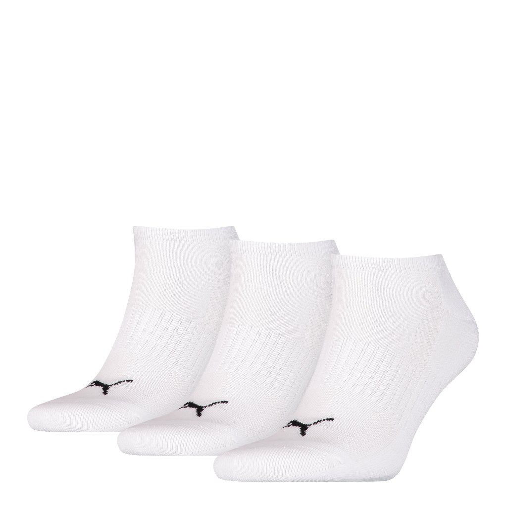 PUMA ถุงเท้าข้อสั้น บุพื้นฝ่าเท้า แพ็ค 3 คู่ CUSHIONED SNEAKER 3P UNISEX - 701229280 (Size 39/42, 43/46)