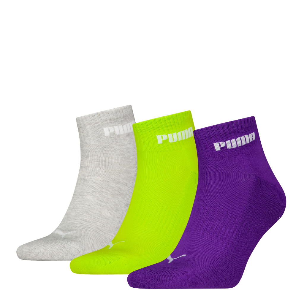 PUMA ถุงเท้าหุ้มข้อ บุพื้นฝ่าเท้า แพ็ค 3 คู่ UNISEX NEW GENERATION CUSHIONED QUARTER 3P - 701229275 (35/38,39/42)