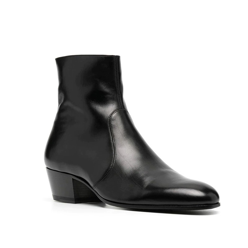 Chelsea boots black short line เชลซีบูทสีดำ ซิปข้าง