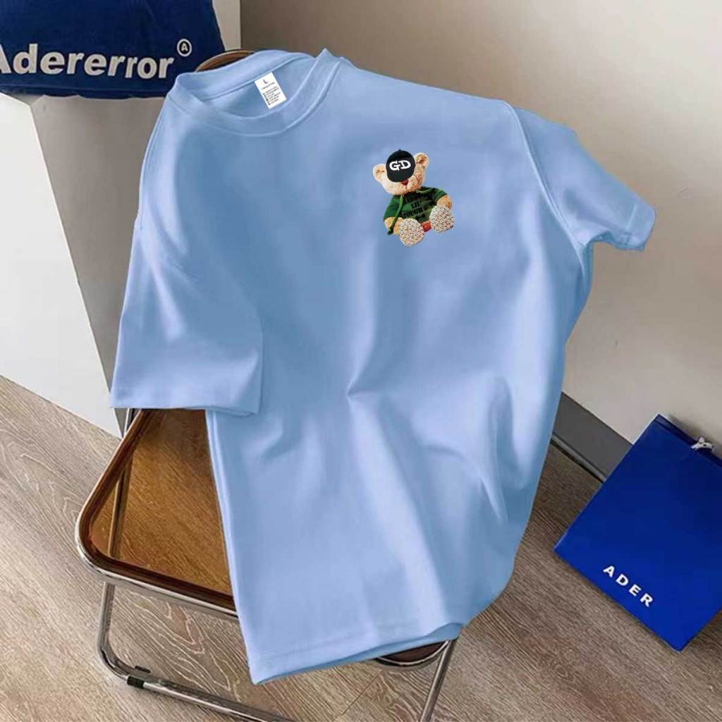 //BK-717 เสื้อยืดแฟชั่น ผ้าคอตตอนผสมโพลี เนื้อผ้านุ่มระบายอากาศดี  เสื้อแขนสั้นวินเทจทรงตรงไซส์ไม่เล็ก ใส่ได้ทั้ง ญ/ช