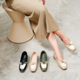 รองเท้าคัชชูส้นเตี้ยทรงโลฟเฟอร์ ขนาดมาตรฐาน36-41รหัสM042