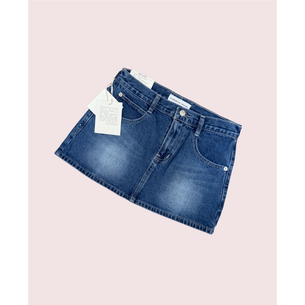 ยีนส์ Nammon Jeans NM03 กระโปรงยีนส์ Y2K -ผ้าไม่ยืด