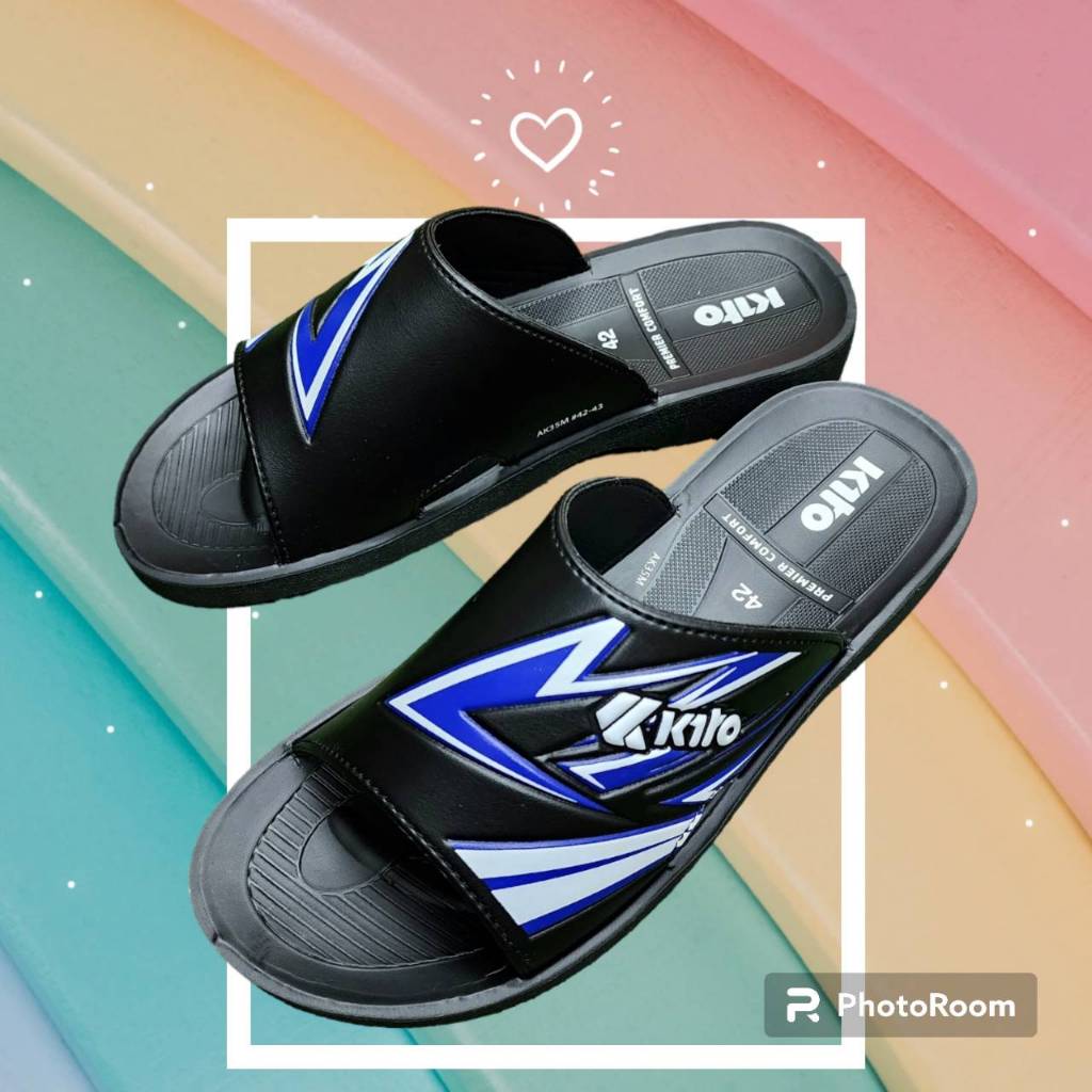 รองเท้าแตะ รองเท้าแตะชาย รองเท้าแบบสวม kito Shoes Men Shoes ak35