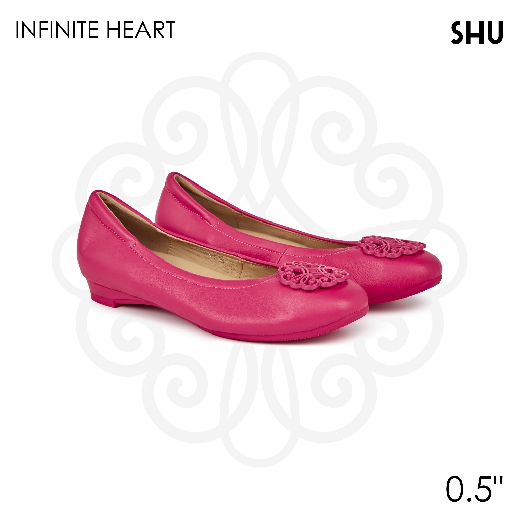 SHU SOFY SOFA 0.5" INFINITE HEART ONTONE - HOT PINK รองเท้าคัทชู