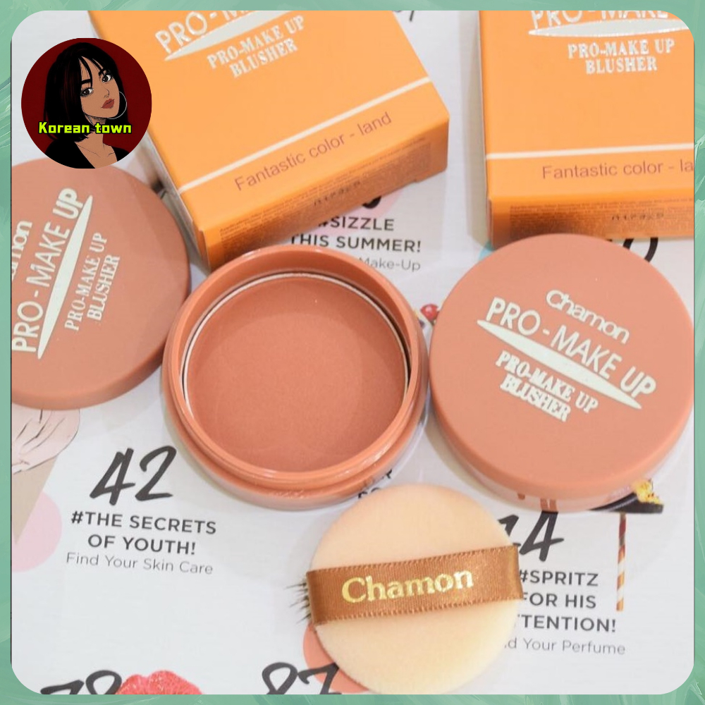 Chamon Pro Make Up Blusher บลัชออนปัดแก้มเนื้อแมท แก้มดูใสๆ เป็นธรรมชาติ ปัดง่ายใช้ได้กับทุกสีผิว (SM.100)