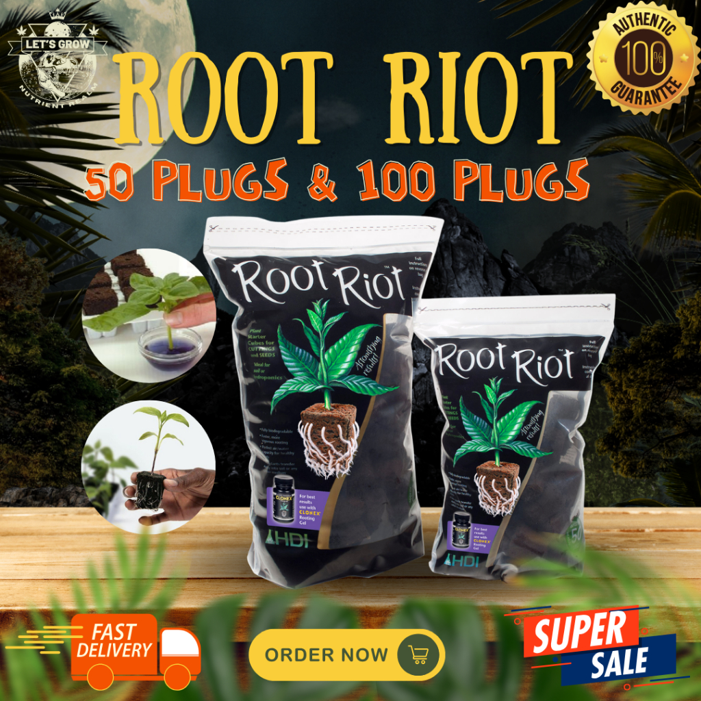 🔥ราคาพิเศษ🔥Root Riot ถุงของแท้100%  ขนาด 50 และ 100 ก้อน สำหรับปักชำกิ่งก้านและการเพาะเมล็ด