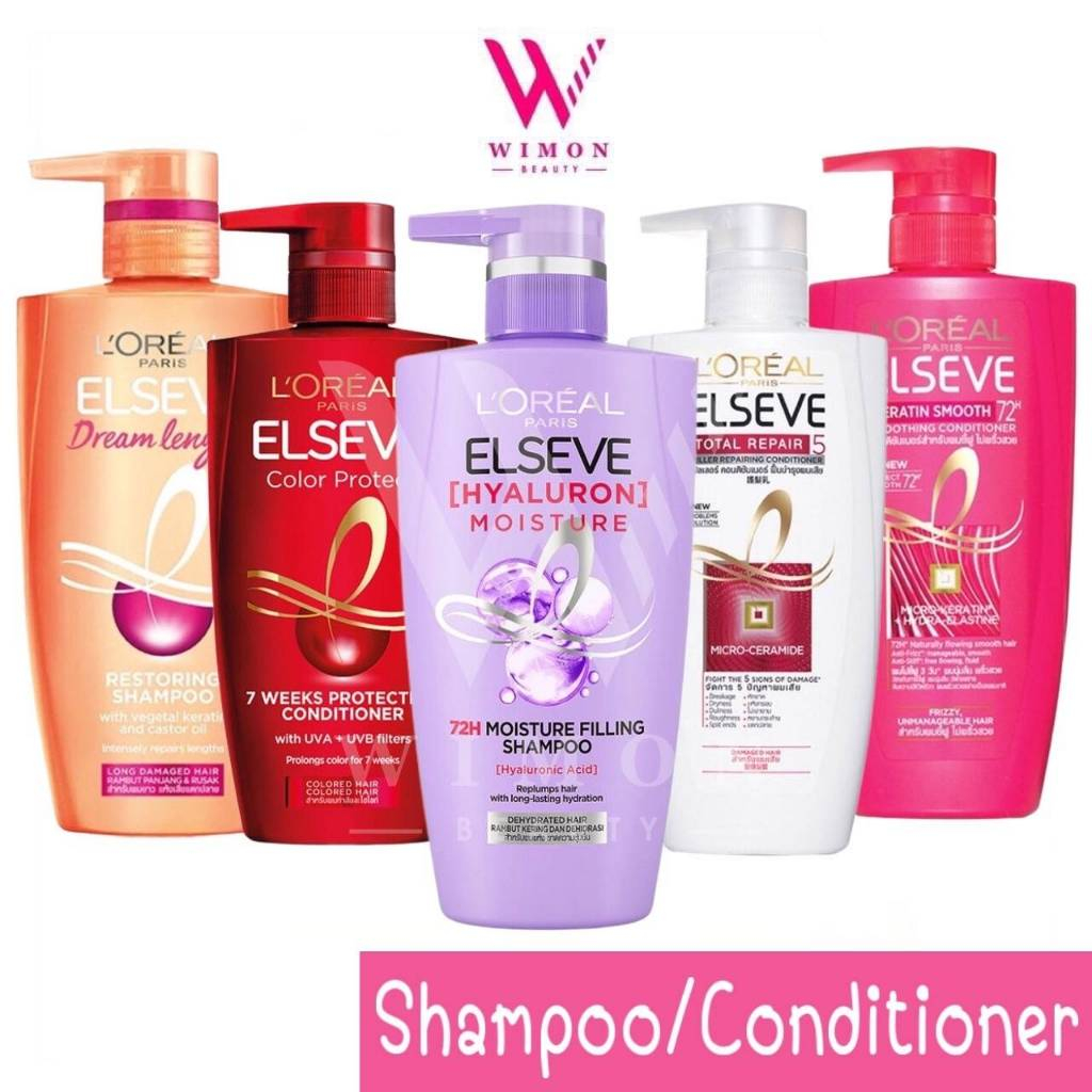 (แบบแยก) L'oreal Paris Elseve Shampoo/Conditioner ลอรีอัล ปารีส เอลแซฟ แชมพู/ครีมนวด