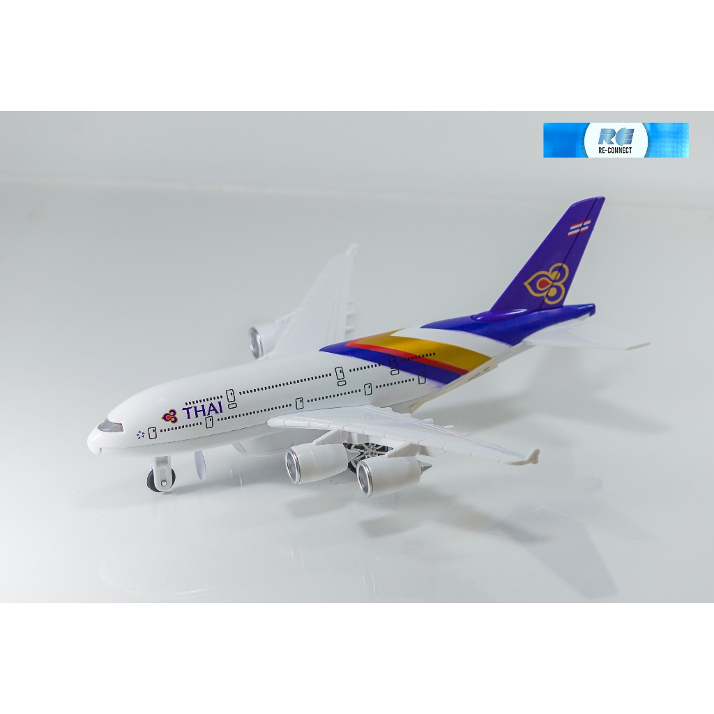 โมเดลเครื่องบิน การบินไทย มีเสียงมีไฟ มีล้อ Airplane Aircraft Model THAI AIRWAYS Boeing(22cm.)Light 