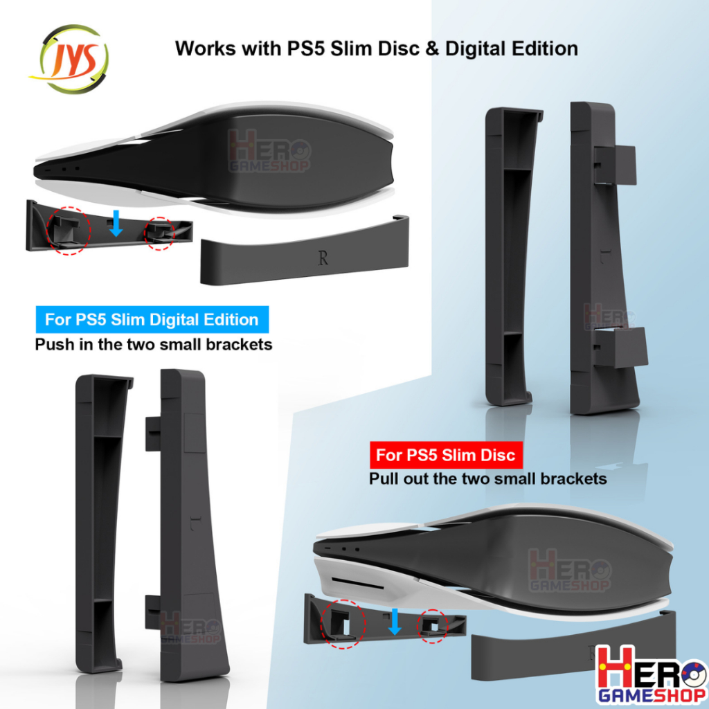 [JYS]ฐานวางเครื่องPs5 Pro/PS5 Slim/Horizontal storage rackแนวนอน แบบลอย🇹🇭พร้อมส่งในไทย🇹🇭 ใช้ได้ทั้งรุ่น Disc และ Digital