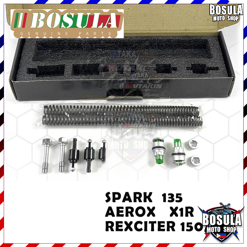 BOSULA ชุดอัพเกรดโช้คหน้า สำหรับExciter150 Exciter155 AEROX SPARK135 SONIC150 X1R ปรับฤดูใบไม้ผลิส้อมหน้า