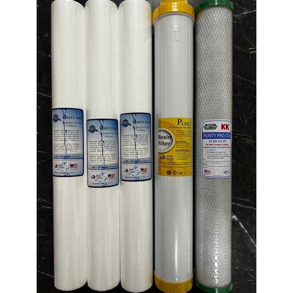 ไส้กรองน้ำ 3 ขั้นตอน 20 นิ้ว ตู้กดน้ำหยอดเหรียญและเครื่องกรองน้ำ (PP3,Carbon,Resin) Set3 - รูปที่ 6