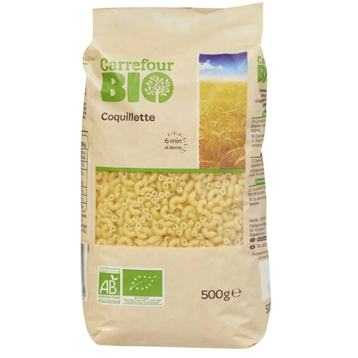 Carrefour Bio Coquillette  คาร์ฟูร์ ไบโอ โคคิเลตต์ 500g.