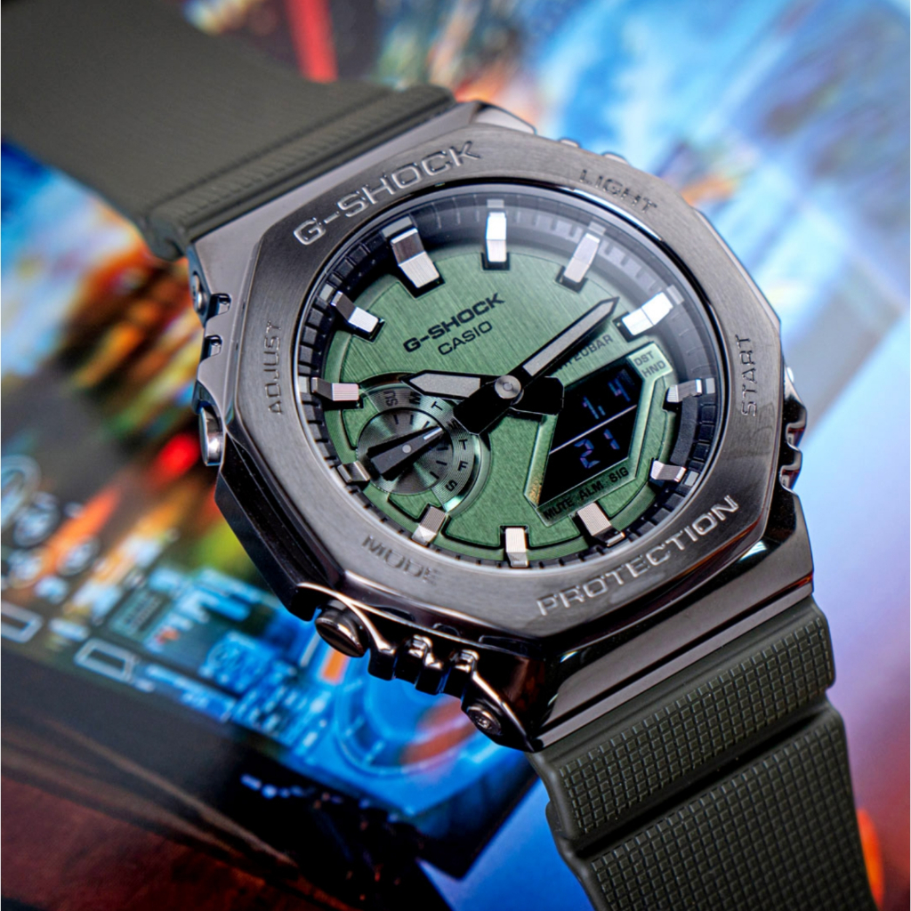 นาฬิกาดีไซค์หรู ดูเท่ ใส่ทำงาน แบบแฟชั่น พร้อมส่ง GM-2100-1A
